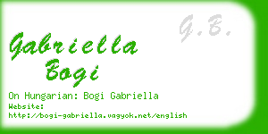 gabriella bogi business card